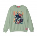 Sweatshirt MOLECULE® 331 SAMURAI DTF Print Cotton Blend 290 Gsm Sage