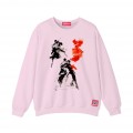 Sweatshirt MOLECULE® 331 WARRIORS DTF Print Cotton Blend 300 Gsm Pink