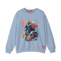 Sweatshirt MOLECULE® 331 SAMURAI DTF Print Cotton Blend 300 Gsm Mineral Blue