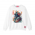 Sweatshirt MOLECULE® 331 SAMURAI DTF Print Cotton Blend 300 Gsm White