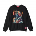 Sweatshirt MOLECULE® 331 SAMURAI DTF Print Cotton Blend 300 Gsm Black