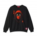 Sweatshirt MOLECULE® 331 RED MASK DTF Front Cotton Blend 300 Gsm Black