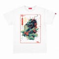 Unisex Short Sleeves T-Shirt MOLECULE® 1100 DRAGON DTF Print Cotton 150 Gsm Regular Fit White