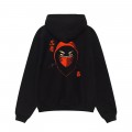 Unisex Zip Hoodie MOLECULE® 333 RED MASK DTF Print Cotton Blend 300 Gsm Regular Fit Black