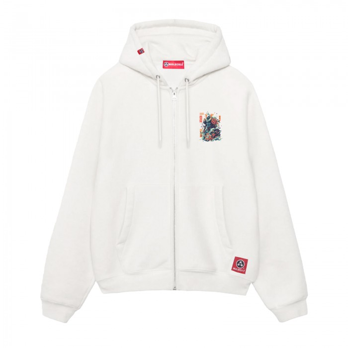 Unisex Zip Hoodie MOLECULE® 333 SAMURAI DTF Print Cotton