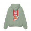 Unisex Pullover Hoodie MOLECULE® 332 RAMEN DTF Print Cotton Blend 300 Gsm Regular Fit Sage