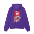 Unisex Pullover Hoodie MOLECULE® 332 RAMEN DTF Print Cotton Blend 300 Gsm Regular Fit Purple