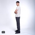 Unisex Cargo Pants MOLECULE® 9062 with Belt Cotton Blend Regular Fit Grey