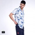Shirt MOLECULE® 212 Viscoze Print Short Sleeves Regular Fit White