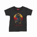 Kids Short Sleeve T-Shirt MOLECULE® DEMETRA Cotton Black