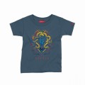 Kids Short Sleeve T-Shirt MOLECULE® MEDUSA Cotton Indigo