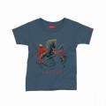 Kids Short Sleeve T-Shirt MOLECULE® APOLLO Cotton Indigo