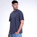 Premium Loose Unisex Short Sleeves T-shirt MOLECULE® 9901 Organic Cotton 220 Gsm Loose Fit Dark Grey