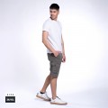 Cargo Shorts MOLECULE® Elastic Band Cotton Blend Slim Fit Olive