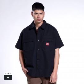 Overshirt MOLECULE® 53002 Short Sleeves Rip Stop Black