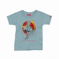 Kids Short Sleeve T-Shirt MOLECULE® ATHENA Cotton Blue Sky