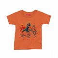 Kids Short Sleeve T-Shirt MOLECULE® APOLLO Cotton Orange