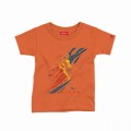 Kids Short Sleeve T-Shirt MOLECULE® MARATHON Cotton Orange