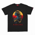 Unisex Short Sleeve T-Shirt MOLECULE® 1101 DEMETRA Cotton 160 Gsm Regular Fit Black