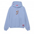 Pullover Hoodie MOLECULE® 332 KOI I DTF Print Cotton Blend 300 Gsm Regular Fit Mineral Blue