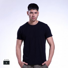 Unisex Short Sleeves T-Shirt MOLECULE® 1802 150 Gsm Cotton Regular Fit Black