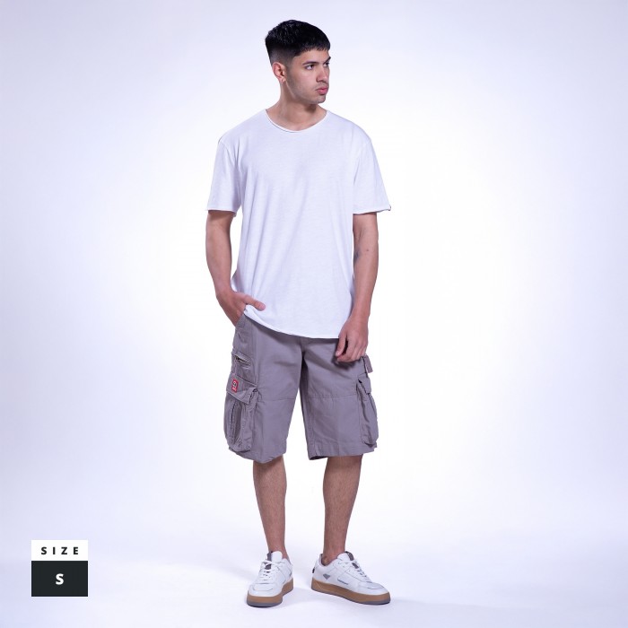 Cargo Shorts MOLECULE® 50007 Canvas Zipper Regular Fit Grey