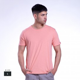 Unisex Short Sleeves T-Shirt MOLECULE® 1802 150 Gsm Cotton Regular Fit Salmon/Orange