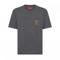 Premium Loose Unisex Short Sleeves Crew Neck T-shirt MOLECULE® 9902 Organic Cotton 180 Gsm Loose Fit Dark Grey