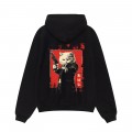 Unisex Pullover Hoodie MOLECULE® 332 MOBCAT DTF Print Cotton Blend 300 Gsm Regular Fit Black