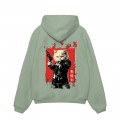Unisex Pullover Hoodie MOLECULE® 332 MOBCAT DTF Print Cotton Blend 300 Gsm Regular Fit Sage