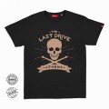 Unisex Short Sleeves T-Shirt MOLECULE® LAST DRIVE SKULL Cotton 150 Gsm Regular Fit Black