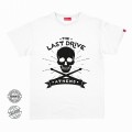 Unisex Short Sleeves T-Shirt MOLECULE® LAST DRIVE SKULL Cotton 150 Gsm Regular Fit White