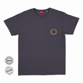 Unisex Short Sleeves T-Shirt MOLECULE® LAST DRIVE HOURGLASS Cotton 150 Gsm Regular Fit Dark Grey