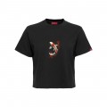 T-shirt Cropped MOLECULE® 9903 KOI Organic Cotton 230 Gsm Black