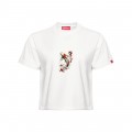 T-shirt Cropped MOLECULE® 9903 KOI Organic Cotton 230 Gsm White