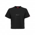 T-shirt Cropped MOLECULE® 9903 AUTOGRAPH Organic Cotton 230 Gsm Black