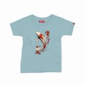 Kids Short Sleeve T-Shirt MOLECULE® KOI Cotton Sky Blue