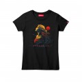 Women Short Sleeve T-Shirt MOLECULE® 1110 APHRODITE Cotton 150 Gsm Regular Fit Black
