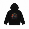 Kids Unisex Pullover Hoodie MOLECULE® 331 APOLLO DTF Cotton Blend 300 Gsm Regular Fit Black