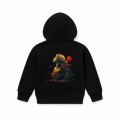 Kids Unisex Pullover Hoodie MOLECULE® 331 APHRODITE DTF Cotton Blend 300 Gsm Regular Fit Black
