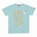 Unisex Short Sleeves T-Shirt MOLECULE® 1100 Golden Tiger Print Cotton 150 Gsm Regular Fit Black