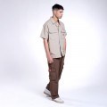 Cargo Pants MOLECULE® 50005 Rip Stop Zipper Regular Fit Cigar