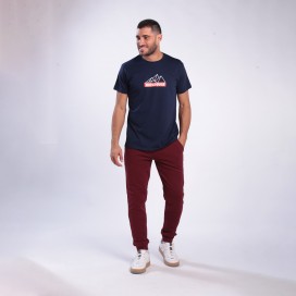 Jogging Pants 4400 Cotton 300 Gsm With Rib Slim Fit Bordeaux