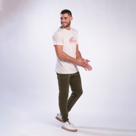 Jogging Pants 4400 Cotton 300 Gsm With Rib Slim Fit Khaki