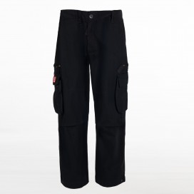 Cargo Pants MOLECULE® 50005-24 Canvas Zipper Baggy Loose Fit Black