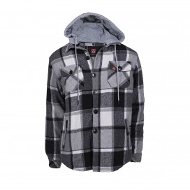 Λευκό/Μαύρο με Γκρί Κουκούλα