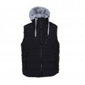 Hooded Puffer Vest V22 Black/Grey