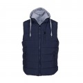Hooded Puffer Vest V22 Navy/Grey