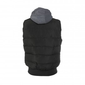 Hooded Puffer Vest 1118 Khaki/Grey