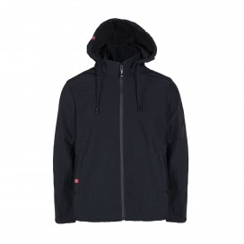 Softshell Zip Hoodie MOLECULE® 82 Inner Fleece Black